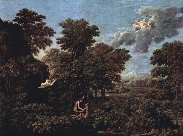 Nicolas Poussin Hut and Well on Rugen (mk10) china oil painting image